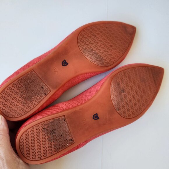 Rothys The Point Flats Tropical Punch Coral Soft Comfy Cute Preppy Office 9.5 - Picture 9 of 9